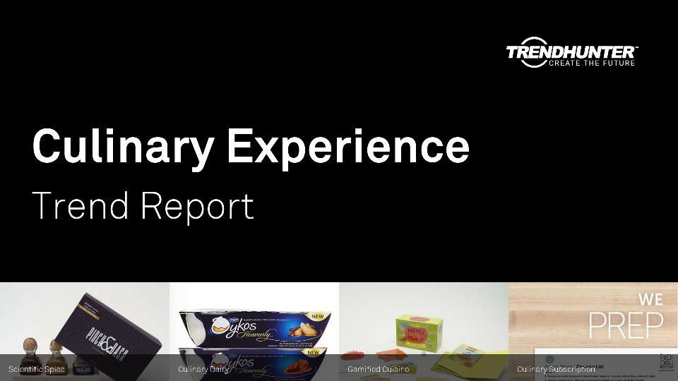 Culinary Experience Trend Report Research